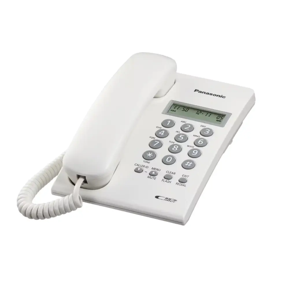 Panasonic Wired Telephone Set with Display (KX-TSC60SX) White